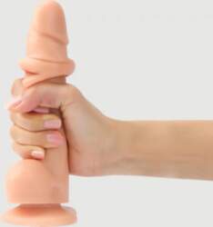 Realistic dildos with double leather suction