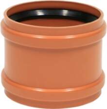 SEWER DOUBLE SOCKET 110 PVC  BROWN