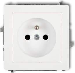 Single socket Deco b/u matt white