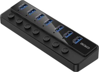 USB-A hub DELTACO 7 USB-A ports