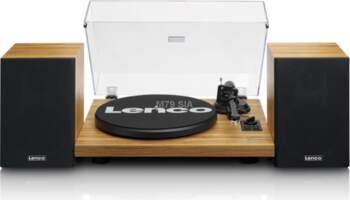 Vinyl record player with 2 external