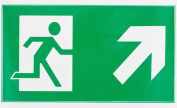 STICKER EXIT UPPER RIGHT 100X180MM