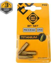 TITANIUM SCREWDRIVER BIT PH2X25MM 3PCS