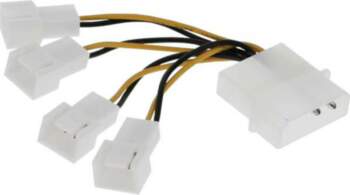 Inline Molex - 3-pin X4, Dzeltens