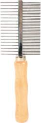 Comb, double-sided, medium/wide teeth, 17 cm