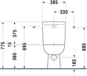 D-Code WC kompakts, slēpti pievadi