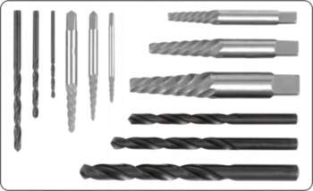 BROKEN SCREWS EXTRACTORS + SILVER DRILLS