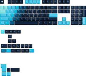 Glorious Glorious GPBT Gradient Keycaps, ANSI