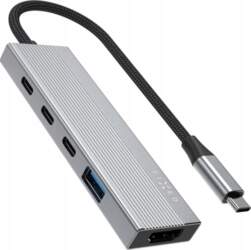 HUB USB Fixed 5-portový hliníkový USB-C