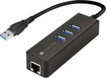 HUB USB Techly 1x RJ-45  +