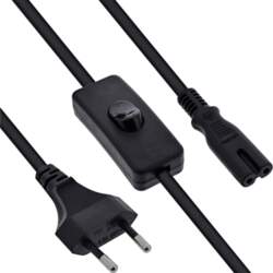 Inline Inline® Euro Netzkabel Mit Schalter
