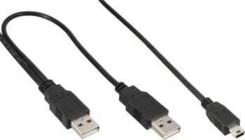 Kabelis Usb Inline 2x Usb-a -