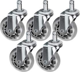 Roll Speed silver press-on stool wheel