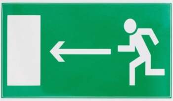 STICKER LEFT EXIT 100X180MM