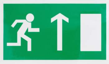 STICKER EXIT UP RIGHT 100X180MM