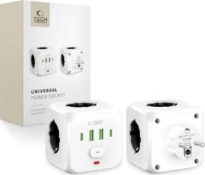 TECH-PROTECT PCL3X4 POWER SOCKET 2 USB