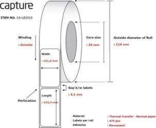 Capture Label 101,6x152,4, Core