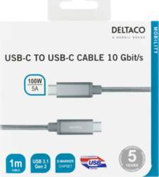 Kabelis Usb Deltaco Usb-c Cable 1m
