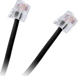 Kabelis Tel.wt.-wt.Melns 3m