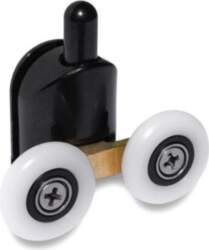DOUBLE LOWER ROLLERS 23MM BLACK 2PCS