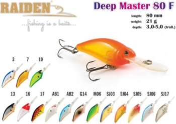 Vobleris RAIDEN «Deep Master» 80 F