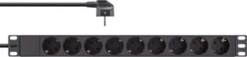 InLine 19" Socket strip, 9-way protective