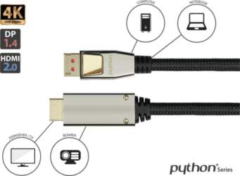 Kabelis Python Python Displayport 1.4
