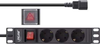 InLine InLine® 10" socket strip, 3-way