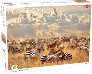 Tactic Puzzle 500 Animals: Zebra Herd
