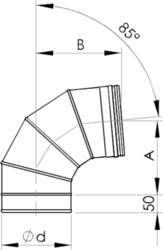 ALMEVA Līkums 85° EW/160