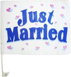 Auto karogs JUST MERRIED