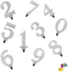 Sudraba svecīte - cipars