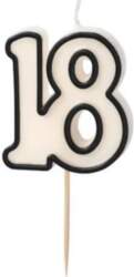 Baltā svecīte - cipars 18
