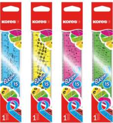 Lineāls KORES ELASTIC, elastīgs, 15 cm
