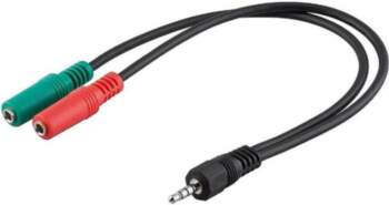 Goobay 50467 PC Computer Headset Adapter