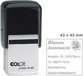 Zīmogs COLOP Printer Q43, melns korpuss