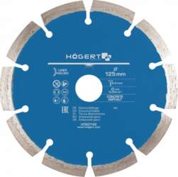 Hogert HT6D742 segmentēts dimanta ripzāģis, 125mm