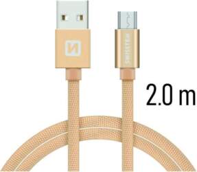 Swissten Textile Quick Charge Universāls Micro