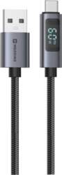 Swissten LCD Kabelis USB - USB-C