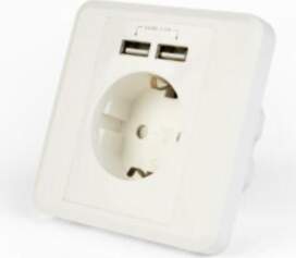 Gembird AC Wall Socket with 2