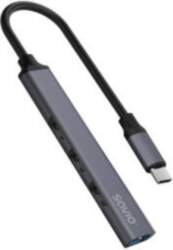 Adapteris Savio USB-C – 3 ×