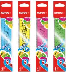 Lineāls KORES ELASTIC, elastīgs, 15 cm