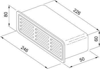 Faber Rectangular Louvred Grille Gre (112