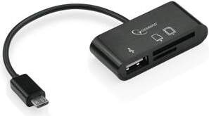 Micro USB atmiņas karšu lasītājs MicroSD/SD/USB