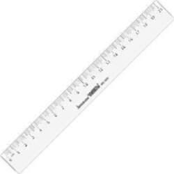 Lineāls 20cm, caurspīdīgs