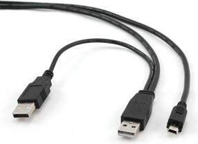 Kabelis Dual USB 2.0 AM/Mini