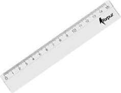 Lineāls 15cm caurspīdīgs