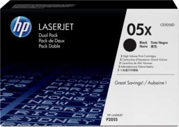HP 05X 2-pack High Yield Black