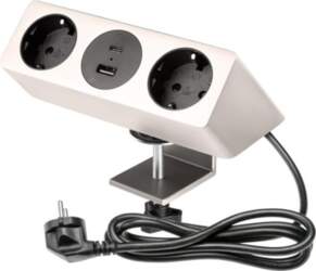 Furniture socket SOFITO, 2xSHUKO, USB A+C