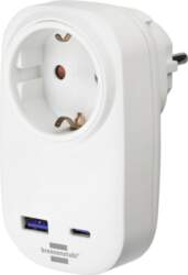 Brennenstuhl socket adapter + USB charger